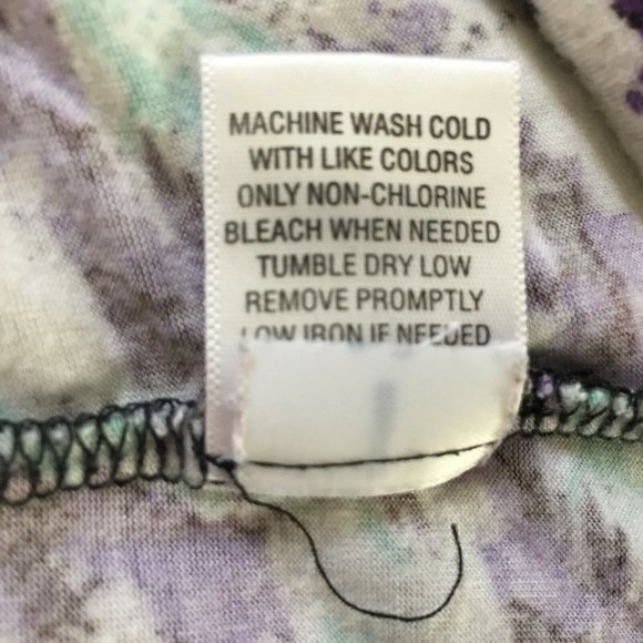 Laura Ashley Knit Top Women Large Stretch 1/4 snap 3/4 Sleeve Multi-color - Picture 8 of 8